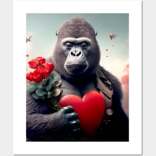 Valentine's Day in 2053  No. 3: Gorilla My Dreams on a Futuristic Valentine's Day Posters and Art